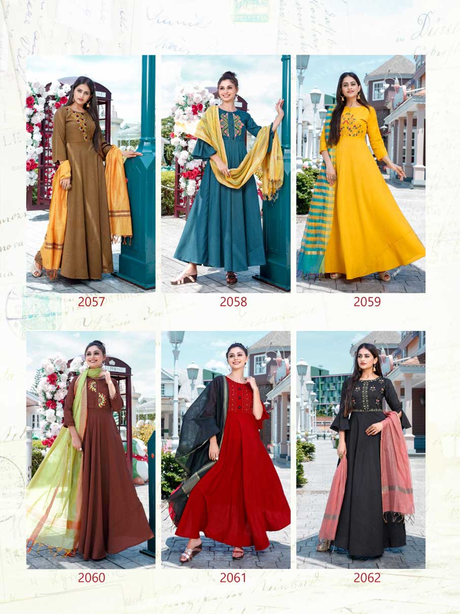 Chunri Vol-2 Koodee Brand Poly Rayon Dupatta Kurta Chunri Vol-2 Koodee Brand Poly Rayon Dupatta Kurta